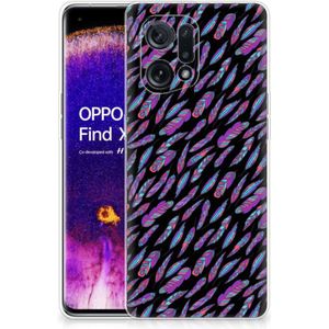 OPPO Find X5 TPU bumper Feathers Color