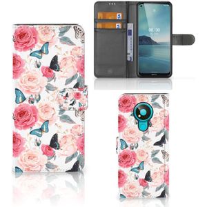 Nokia 3.4 Hoesje Butterfly Roses