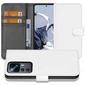 Book Case Telefoonhoesje voor de Xiaomi 12T | 12T Pro Wit met Pasjeshouder