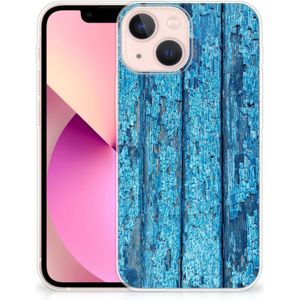 iPhone 13 mini Bumper Hoesje Wood Blue