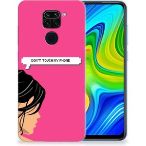 Xiaomi Redmi Note9 Silicone-hoesje Woman Don't Touch My Phone