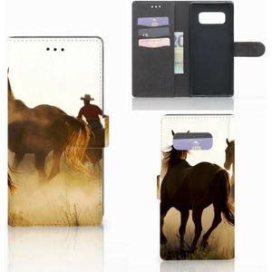 Samsung Galaxy Note 8 Telefoonhoesje met Pasjes Design Cowboy