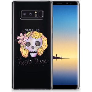 Silicone Back Case Samsung Galaxy Note 8 Boho Skull