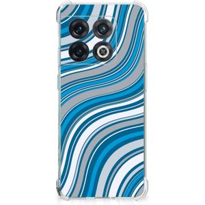 OnePlus 10 Pro Doorzichtige Silicone Hoesje Waves Blue