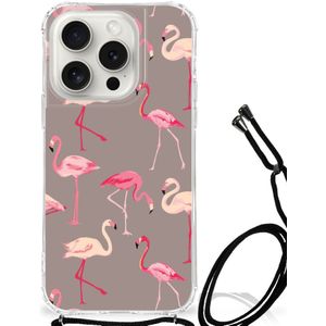 iPhone 15 Pro Case Anti-shock Flamingo