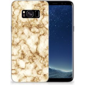 Samsung Galaxy S8 TPU Siliconen Hoesje Marmer Goud