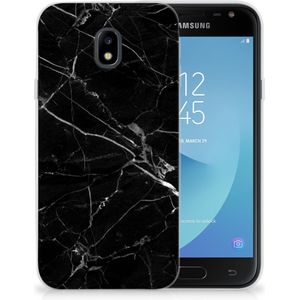 Samsung Galaxy J3 2017 TPU Siliconen Hoesje Marmer Zwart - Origineel Cadeau Vader