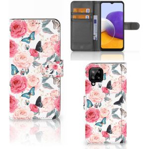 Samsung Galaxy A22 4G | M22 Hoesje Butterfly Roses