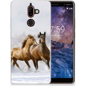 Nokia 7 Plus TPU Hoesje Paarden
