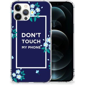 iPhone 12 Pro Max Anti Shock Case Flowers Blue DTMP