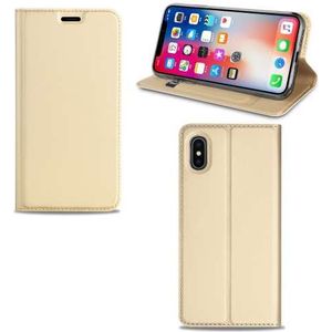 Apple iPhone Xs Max Hoesje Goud met Pashouder