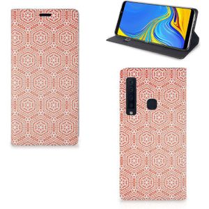Samsung Galaxy A9 (2018) Hoesje met Magneet Pattern Orange