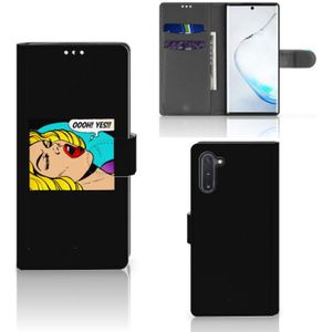 Samsung Galaxy Note 10 Wallet Case met Pasjes Popart Oh Yes