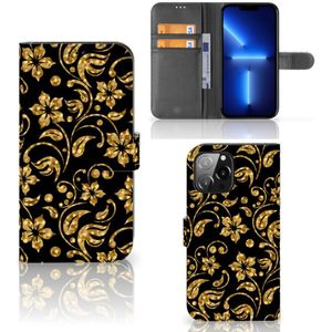 iPhone 13 Pro Max Hoesje Gouden Bloemen