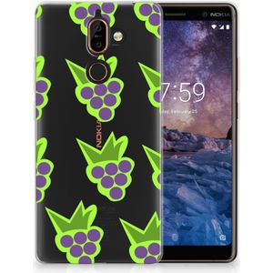 Nokia 7 Plus Siliconen Case Druiven