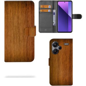 Xiaomi Redmi Note 13 Pro Plus Book Style Case Donker Hout