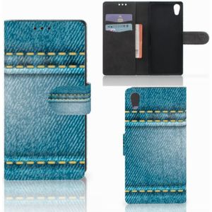 Sony Xperia XA1 Wallet Case met Pasjes Jeans