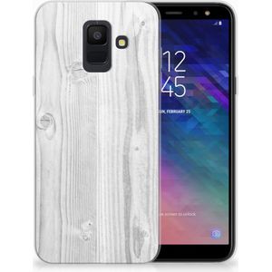 Samsung Galaxy A6 (2018) Bumper Hoesje White Wood