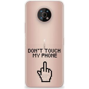 Nokia G50 Silicone-hoesje Finger Don't Touch My Phone