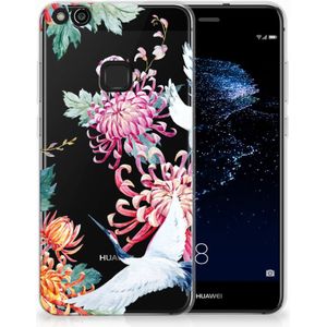 Huawei P10 Lite TPU Hoesje Bird Flowers