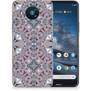 Nokia 8.3 TPU Siliconen Hoesje Flower Tiles