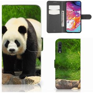 Samsung Galaxy A70 Telefoonhoesje met Pasjes Panda