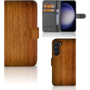 Samsung Galaxy S23 Plus Book Style Case Donker Hout