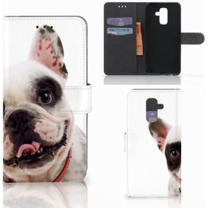 Samsung Galaxy A6 Plus 2018 Telefoonhoesje met Pasjes Franse Bulldog