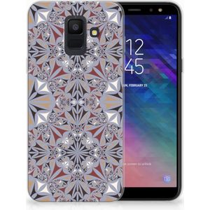 Samsung Galaxy A6 (2018) TPU Siliconen Hoesje Flower Tiles