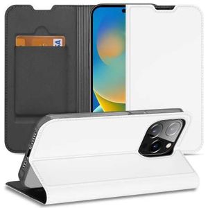 Hoesje iPhone 14 Pro Bookcase Wit met Pashouder en Standaard
