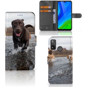 Huawei P Smart 2020 Telefoonhoesje met Pasjes Honden Labrador