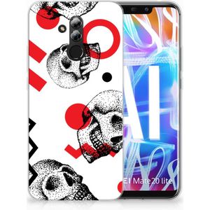 Silicone Back Case Huawei Mate 20 Lite Skull Red