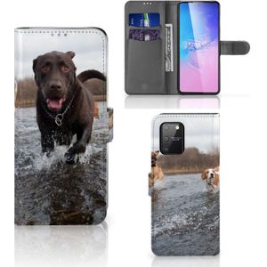 Samsung S10 Lite Telefoonhoesje met Pasjes Honden Labrador