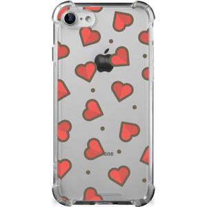 iPhone SE 2022/2020 | iPhone 8/7 Doorzichtige Silicone Hoesje Hearts