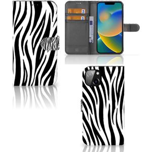 iPhone 14 Plus Telefoonhoesje met Pasjes Zebra