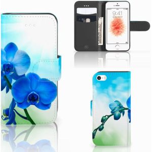Apple iPhone 5 | 5s | SE Hoesje Orchidee Blauw - Cadeau voor je Moeder
