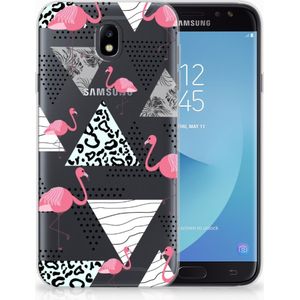 Samsung Galaxy J7 2017 | J7 Pro TPU Hoesje Flamingo Triangle