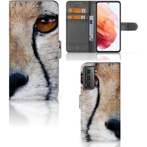 Samsung Galaxy S21 Telefoonhoesje met Pasjes Cheetah