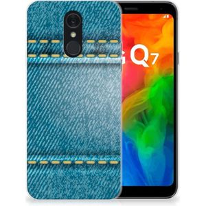 LG Q7 Silicone Back Cover Jeans