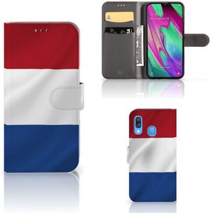 Samsung Galaxy A40 Bookstyle Case Nederlandse Vlag