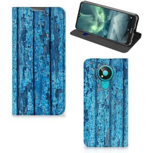 Nokia 3.4 Book Wallet Case Wood Blue