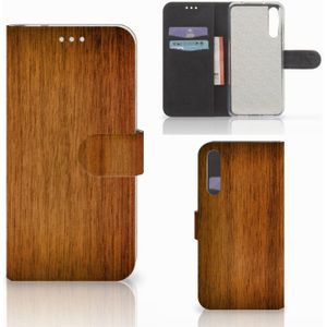 Huawei P20 Pro Book Style Case Donker Hout