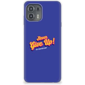 Motorola Edge 20 Lite Siliconen hoesje met naam Never Give Up
