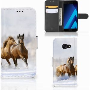 Samsung Galaxy A5 2017 Telefoonhoesje met Pasjes Paarden