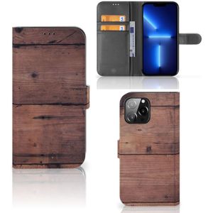 iPhone 13 Pro Max Book Style Case Old Wood