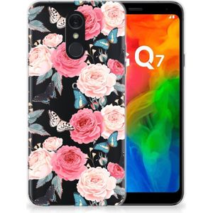 LG Q7 TPU Case Butterfly Roses