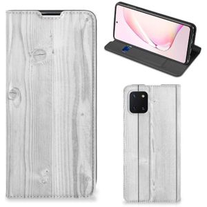 Samsung Galaxy Note 10 Lite Book Wallet Case White Wood