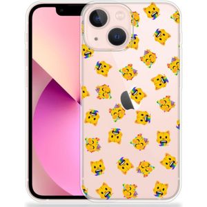 TPU bumper voor iPhone 13 mini Katten Emojis