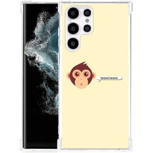 Samsung Galaxy S22 Ultra Stevig Bumper Hoesje Monkey