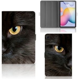 Samsung Galaxy Tab S6 Lite | S6 Lite (2022) Flip Case Zwarte Kat